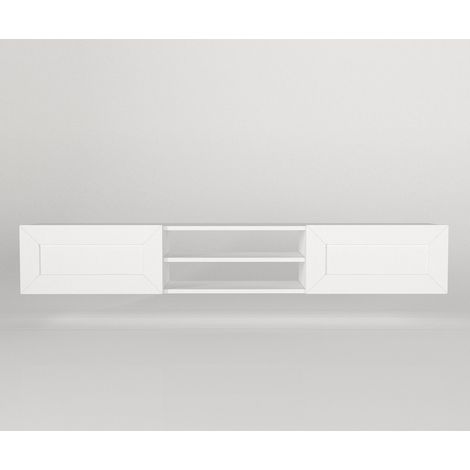 TV Lowboard Hängend Piuma Weiß