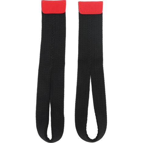 1 paire de sangles de poignet de musculation en polyester souple antidérapant, noires (1/5)