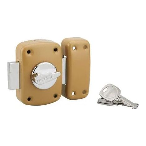 Riegel CORVETTE, Knauf 40mm, goldfarben epoxiert, 3 Schlüssel