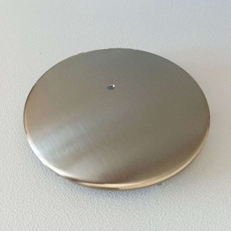 Piattello 118mm coperchio finitura acciaio spazzolato in ottone per piletta piatto doccia (1/5)