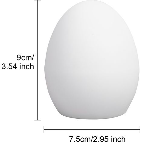 Œuf lumineux LED rechargeable par USB en forme d'œuf/en silicone, 75 x 90 mm (1/5)