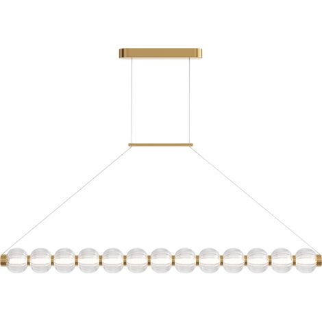 Maytoni Amulet Lampadario moderno a sospensione da bar, oro 3000K, paralume in vetro da 1050 lm (1/5)