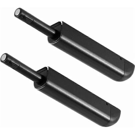 Lot de 2 loquets magnétiques à pression pour portes et armoires, noirs, AB