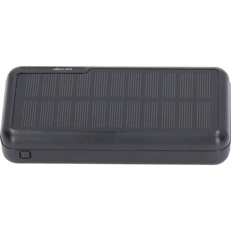Batterie externe solaire d'une capacité de 30 000 mAh et dotée de deux ports USB, portable pour les activités de plein air telles que le camping et la randonnée. (1/5)