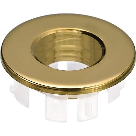 Garniture de trop-plein pour évier, anneaux de trop-plein pour salle de bain, cuisine, lavabo - Insert de trou dans des bouchons ronds, doré (1/5)
