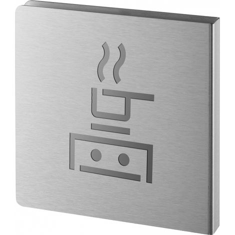 Pittogramma cucina in acciaio inox spazzolato 120 x 120 mm – THIRARD (1/2)