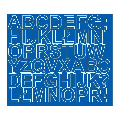 Lettere adesive autoadesive, 3 cm, blu lucido (1/2)