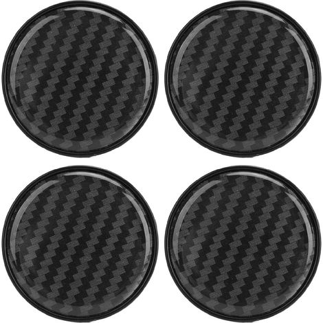Ensemble de Bouchons de Centres de Roue de Style Fibre de Carbone ABS, Couverture 4PCS HUB Couverture 54 Mm Compatible avec Divers Véhicules (1/5)