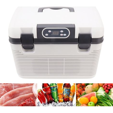 Réfrigérateur portable 19L pour voiture et camping, système dual chip, écran tactile intelligent, puissance 12/24V et 110V (1/5)