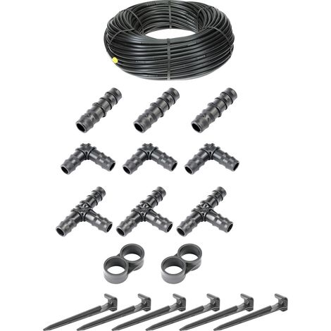 HaGa® Bewässerungsset - 25 Meter Tropfschlauch 16mm ohne Druckkompensierung inkl. Zubehör (1/4)