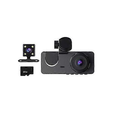 HD 1080P Dashcam mit 3 Objektiven, Front- und Rückkamera, kabellos verbundener Autokamera und DVR-Funktion