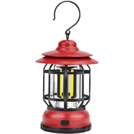 Linterna LED colgante para camping, ideal para jardín, con luces exteriores regulables, resistente al agua, estilo bronce retro y luz blanca para balcón y jardín. (1/5)