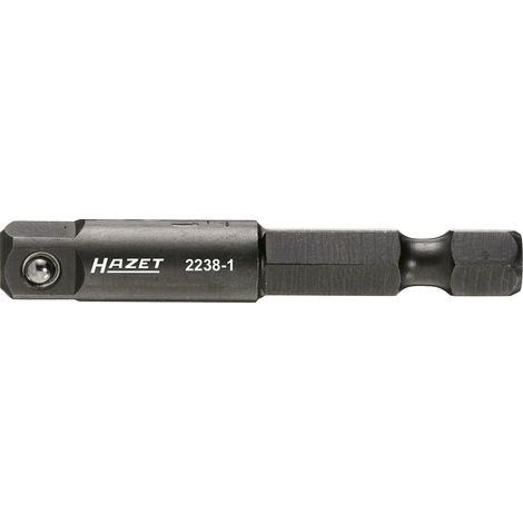 Hazet Adapter 2238-1, 1/4 (6,3 mm) Sechskant massiv, 1/4 (6,3 mm) Vierkant massiv, Länge 50 mm (1/3)