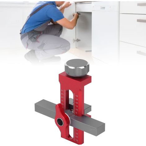 Outil d'installation de portes d'armoires, outil de redressement en alliage d'aluminium, foret pour portes de placards et portes d'armoires suspendues, niveleur de porte, outils de menuiserie pour le (1/5)