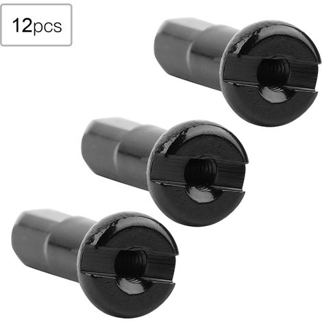 12 Stück Speichenkappen aus 7075 Aluminiumlegierung für Mountainbikes (Schwarz) (1/5)