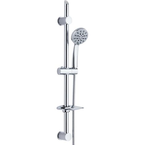 Asta doccia saliscendi 005 completo doccetta 5 funzioni multigetto salvaforo h 72 cm pezzi 2 (1/4)