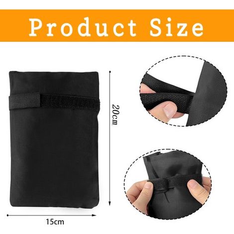 Set di 4 coperture antigelo per rubinetti, copertura antigelo, poliestere nero, 20 x 15 cm, protezione antigelo, protezione per esterni per rubinetti, impermeabile (1/2)