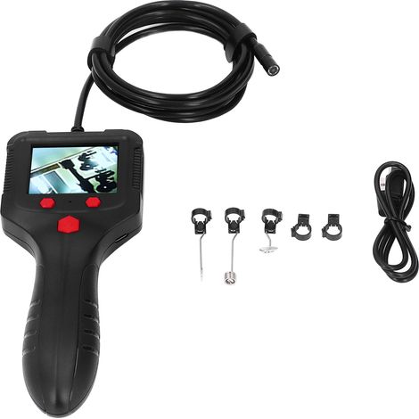Tragbares HD-Endoskop mit 2,4-Zoll-IPS-LCD-Bildschirm, wasserdichter, flexibler Inspektionskamera mit Kabel und integrierter 5V-Leuchte.