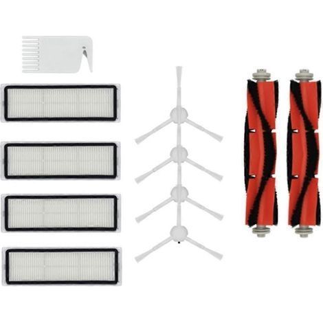 Kit accessoires aspirateur robot Xiaomi Mijia 1C STYTJ01ZHM : 2 brosses rotatives, 4 brosses latérales, 4 filtres HEPA, 1 brosse de nettoyage (1/5)
