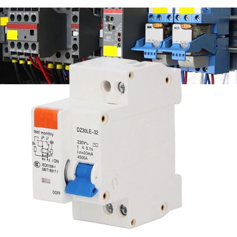 Disjoncteur photovoltaïque CC 230 V, dispositif différentiel résiduel 1P+N DZ30LE-32C63 (1/5)