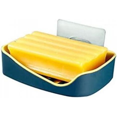 Récipient à Savon Tablette de Douche à la Rouille en Plastique avec Plateau de Savon et Crochets, pour Salle de Bain, Toilettes, Douche (Color : Yellow) (1/5)