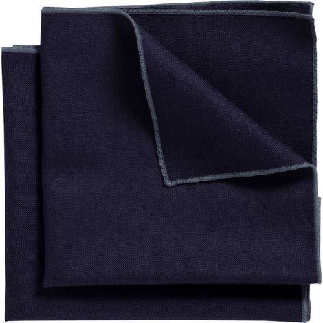 Lot 2 serviettes de table lin, coton bleu 41 x 41 cm - CONSTELLA 9383 (1/2)