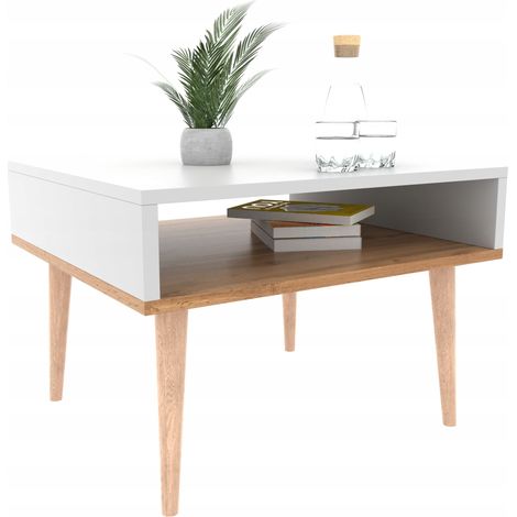 Table basse de chevet Vico pour salon/chêne blanc/table basse Wotan (1/5)
