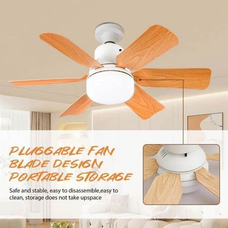 Ventilateur De Plafond - Avec Lumière LED 40 W - Télécommande 3 Vitesses Et Minuterie - Pour Salon Chambre Couloir - 42 Cm - 1 Pièce (1/5)