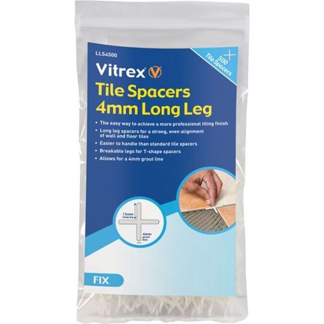 Vitrex Long Leg Spacer 4mm Pack of 500