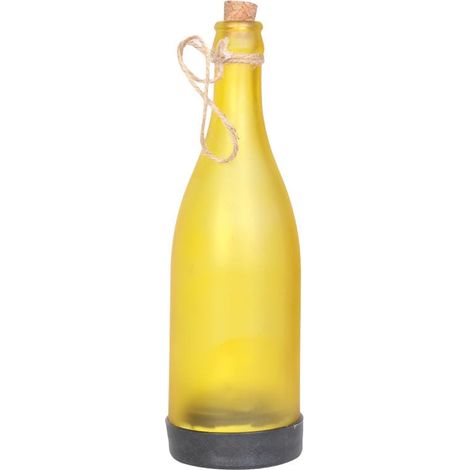Bottiglia decorativa gialla con luci solari (1/2)