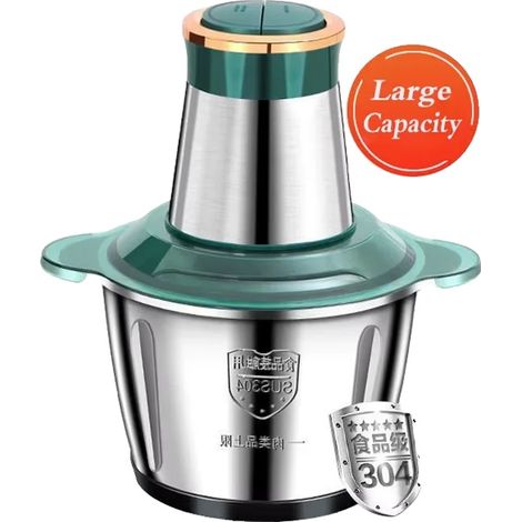 Picadora de carne eléctrica, 250 W de potencia, 2 L de capacidad, azul, UE (1/2)
