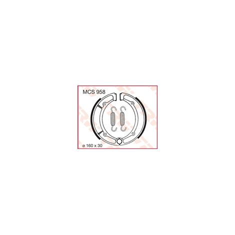 Zapatas de freno TRW ZF para Yamaha YFM 350 / 400 / 600 TRASERAS (160X30MM) (Y516)