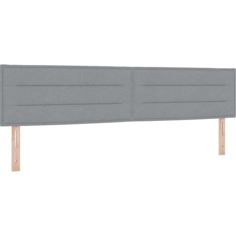 Tête de lit Gris clair 200 cm tissu (1/5)