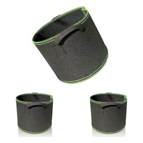 3er-Set 11-Liter-Tomatenpflanzsäcke (3 Gallonen), Polyester, atmungsaktive Kartoffelpflanzsäcke, wiederverwendbare Gemüsepflanzsäcke für Obst, Blumen und Pflanzen – 5 Gallonen (1/5)