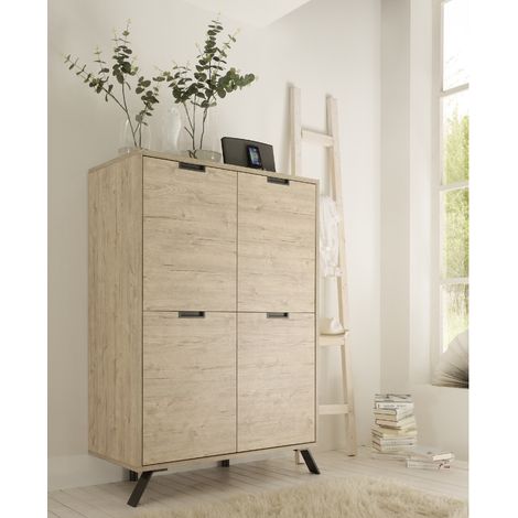 Argentier-bar moderne en bois 4 portes pleines DIANA (1/5)