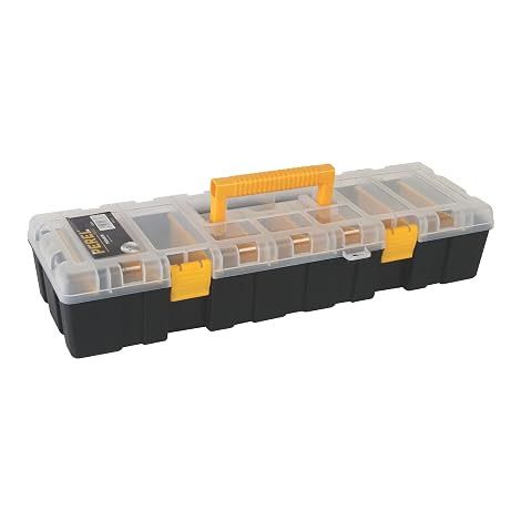 Perel – Coffret de rangement en plastique 9 compartiments 46 x 16 x 9cm – Pour outils – OSB18