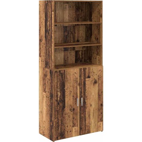 Highboard Altholz 80 x 42,5 x 185 cm Holzwerkstoff vidaXL