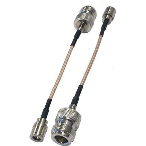 Anschlusskabel QMA-Stecker N-Buchse RG316 20 cm (1/3)