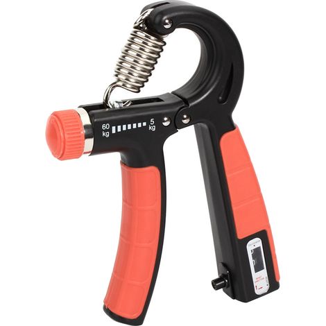 Compteur de force de préhension portable noir rouge extenseur de doigts pour musculation et rééducation (1/5)