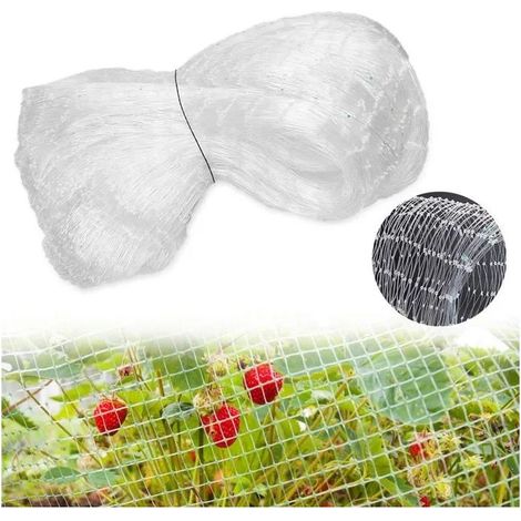 Filet Poules Anti Oiseaux 3 x 15m, Protection Réutilisable Pour Volière, Balcons, Jardins, Clôtures, Vergers, Potagers - Anti (1/5)