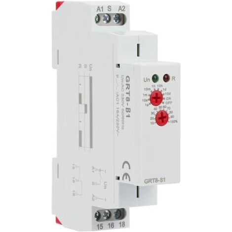 ,GRT8-B1 Mini temporisation de mise hors tension relais temporisé relais DIN Rail Type AC 220V (1/5)