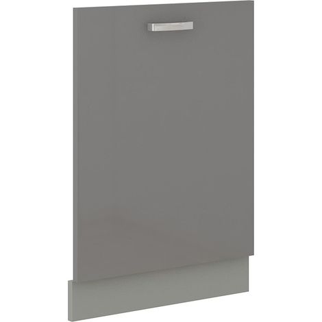 Frontblende Geschirrspüler vollintegriert 60 cm Grau Hochglanz Küche Grey Bianca (1/2)