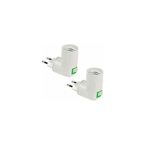 2Pcs Douille E27 avec Interrupteur Fil, Base pour Ampoule LED E27, Douille Plastique pour Éclairage Rapide, pour Lampe de Garage (1/5)