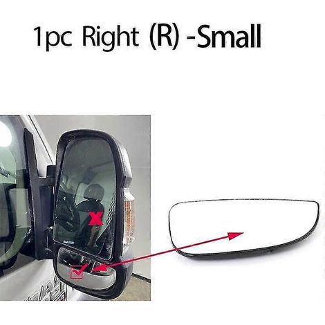 Außenspiegelglas, beheiztes Außenspiegelglas für Peugeot Boxer Manager und Citroen Relay Jumper – 1 Stück, rechts, klein