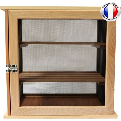 Garde-manger en bois 207 – Dimensions 50x52x38 cm – Grillagé sur 4 faces – 3 étagères avec 2 clayettes amovibles – Outils Et Nature (1/2)