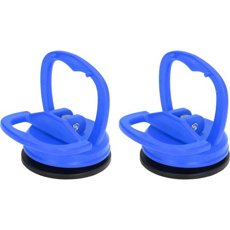 Lot de 2 ventouses extractrices à grande force de traction, outil de démontage de carrelage, carrosserie de voiture et téléphone (bleu) (1/5)