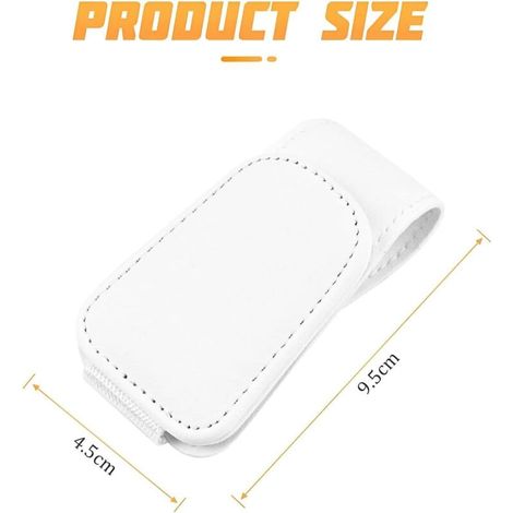 Autobrillenhalter, magnetischer Lederclip-Brillenhalter fürs Auto, universeller Auto-Sonnenbrillenhalter mit Kartenclip (Weiß) (1/5)