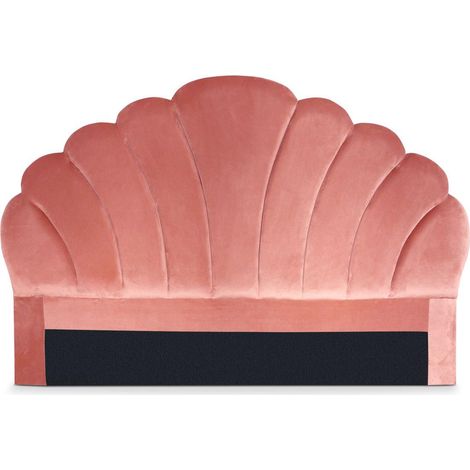 Tête de Lit en Velours "Shelly" 160cm Rose (1/5)