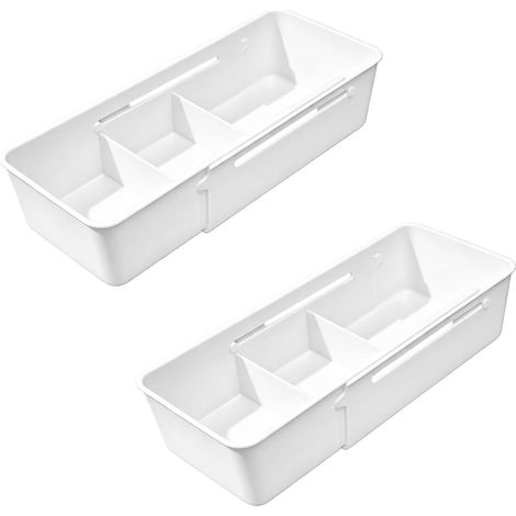 2 Piece Drawer Organizer, Adjustable Length (1/5)