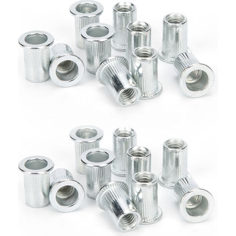Kit de 20 inserts filetés M6 en aluminium, fixations durables pour assemblage mécanique (1/5)